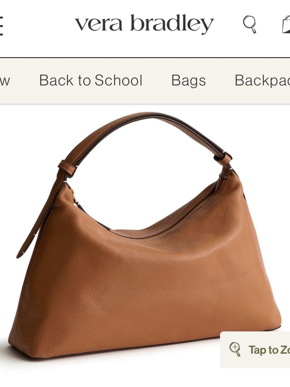 Vera Bradley Marcelle Shoulder Bag - Roasted Pecan in Leather